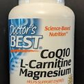 Doctors Best CoQ10 L-Carnitine Magnesium 90 Veg Capsules Exp 8/25
