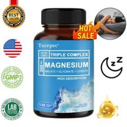 Triple Magnesium Complex, 300mg of Magnesium Glycinate 30/60/120 capsules