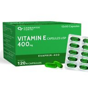 CF Vitamin E 400mg Capsules for Face and Hair 100% Natural Vitamin-E - 120 caps.