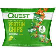Quest Tortilla Style Protein Chips, Chili Lime, Gluten Free, 1.1oz, 4Ct