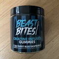 CREATINE INFUSED GUMMIES 150 Beast Bites  Sweet Blue Raspberry free shipping.