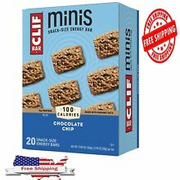 CLIF BAR Minis - Chocolate Chip - Made with Organic Oats 4g Protein 0.99oz(20pk)