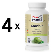 (360 g, 317,61 EUR/1Kg) 4 x (Zein Pharma Graviola, 500mg - 90 caps)