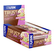 USN Trust Crunch Protein Riegel, White Chocolate & Raspberry, 12 x 60g, der leckere und sättigende Snack für die Hosentasche, weiße Schokolade und Himbeere, 15g Protein