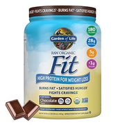 Garden of Life Raw Organic Fit Vegan Protein Powder Chocolate, 28g Plant Based Protein for Weight Loss, Pea Protein, Fiber, Probiotics, Dairy Free Nutritional Shake for Women and Men, 10 Servings