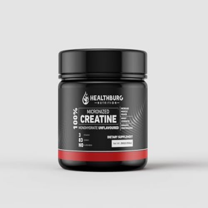 Micronised Creatine Monohydrate Powder (250gm, 83 Servings) | Fast Absorption & Recovery | Unflavoured