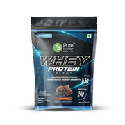 Pure Nutrition Naturals Whey Protein Blend, with Whey Protein Isolate and Concentrate, for Muscle Building, Lean Muscle Building, 34 Grams of Protein per Scoop. Chocolate- 500 Grms