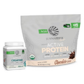 Sunwarrior Active Protein Powder Plant-Based 45 Servings Chocolate Flavored & Creatine Monohydrate Powder 60 Servings