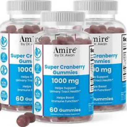 Amire by Dr. Awan Super Cranberry Gummies, Helps Support Urinary Tract...