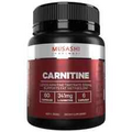 MUSASHI Carnitine 60 Capsules Supports Fat Metabolism 341mg L-Carnitine