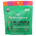 Wedderspoon Organic Manuka Honey Pops Variety Pack (Orange, Grape, Raspberry)