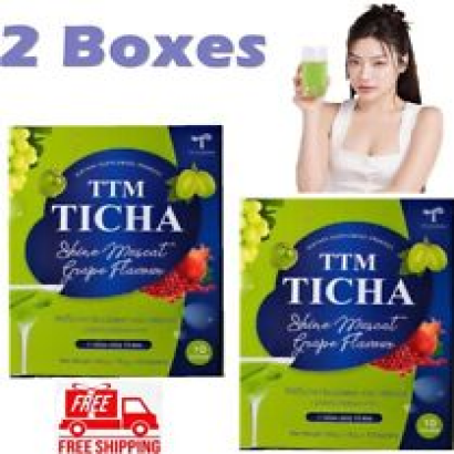 2 X TTM TICHA Shine Muscat Grape Dietary Drink Weight Control  10 Sachets