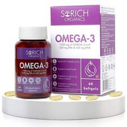 Sorich Organics Omega-3 Fish Oil Triple Strength Softgels, Pack Of 60 Capsules