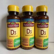 3PK-Nature Made Vitamin D3, 1000IU 100 Tablets Each Bottle Ex-8/25