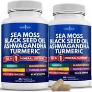 Sea Moss 3000Mg Black Seed Oil 2000Mg Ashwagandha 1000Mg Turmeric 1000Mg Bladder