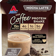 Atkins, Meal Replacement Shake, Gluten-Free, Mocha, 44 Fl Oz, 4 Count