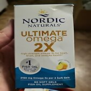 Nordic Naturals Ultimate Omega 2X Softgels, Lemon Flavor - 60 Count