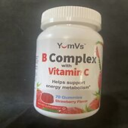 B COMPLEX w/ VITAMIN C STRAWBERRY GUMMIE 70 EXP 09/25 YumVs New Sealed