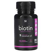 3 X Sports Research, Biotin with Coconut Oil, 10,000 mcg, 30 Veggie Softgels