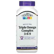 4 X 21st Century, Triple Omega Complex 3-6-9, 90 Enteric Coated Softgels