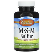 3 X Carlson, MSM Sulfur, 1,000 mg, 90 Vegetarian Capsules