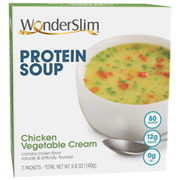 WonderSlim Protein Soup, Chicken & Vegetable Cream, 12g Protein, No Fat 7ct