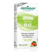 Jamieson Mango and Lime Flavoured Iron and Vitamin B12 (45 Chewable Tablets)