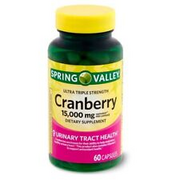 NEW Spring Valley Ultra Triple Strength Cranberry, 15,000 mg, 60 ct