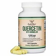 Quercetin w/ Bromelain Supplements for Immune & Blood Glucose Health (120 caps)