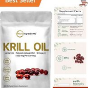Immune-Boosting Antarctic Krill Oil Soft-Gels - 1000mg per serving, 300 Pack