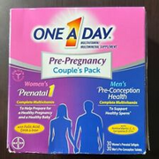 One A Day Pre-Pregnancy Multivitamin Supplement Couple's Pack - Exp 09/2024 NEW