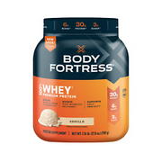 Body Fortress Super Advanced Whey Protein Powder, Vanilla, 1.74 lb, 60g protein