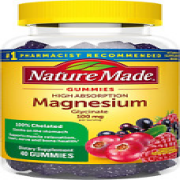 High Absorption Magnesium Glycinate Gummies 100 mg per Serving Muscle Nerve Bone