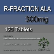 R-FRACTION ALPHA LIPOIC ACID 300mg Support Mailbox-Safe x 120 Tablets
