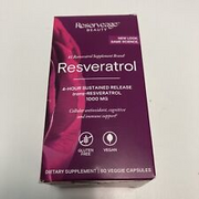 Reserveage Resveratrol 1000mg Immune Support 60ct Exp26 #1560