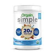 Orgain Simple Organic Vegan 20g Protein Powder- Plant Based, Non-GMO, Vanilla