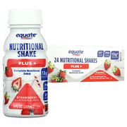24 Count. Equate Nutritional Shake Plus, Strawberry, Maintain Healthy, 8 fl oz