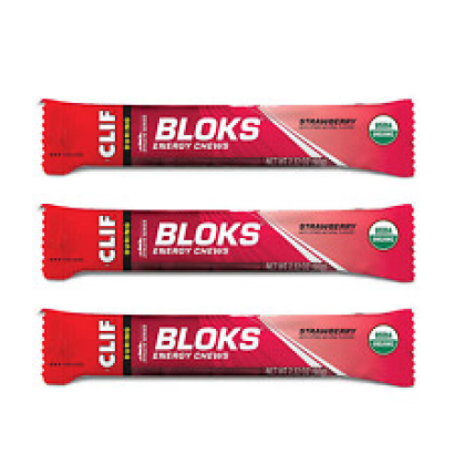 CLIF BLOKS - Energy Chews - Strawberry- Non-GMO - Plant Based Food - Fast Fuel 3
