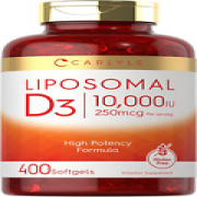 Vitamin D3 10000 IU 400 Softgels | Value Size | Max Potency | by Carlyle
