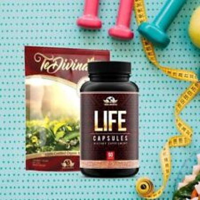 LIFE  Capsules+Detox Tea Organic Healthy Cleansing Formula 1 Weeks Supply