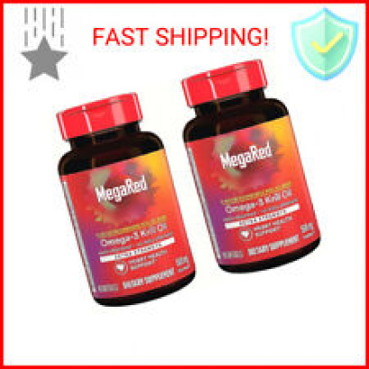 MegaRed Omega-3 Fish Oil Supplement 500mg Extra Strength Softgels (80 Count in A