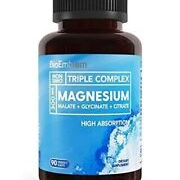 BioEmblem Triple Magnesium Complex | 300mg of Magnesium Glycinate 90 Capsules~