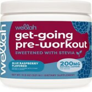 Wellah Get-Going Pre-Workout Drink Mix (Blue Raspberry) - 200mg Natural Caffeine