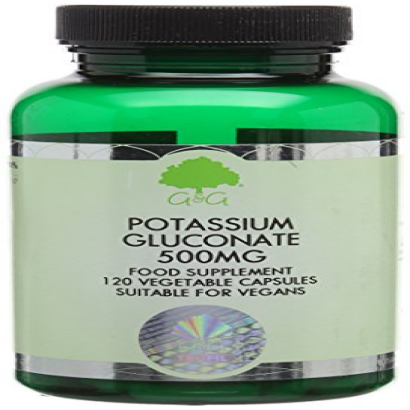 G&G Vitamins 500 mg Potassium Gluconate Capsules, White