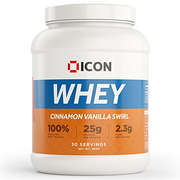 Whey Protein Powder Grass Fed Pure Low Carb Protein Shake - Hormone Free Non-GMO | 30 Servings (960g) - Cinnamon Vanilla Swirl