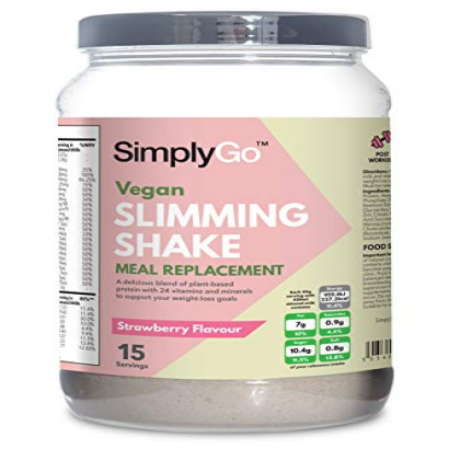 Slimming Shake for Vegans | Dairy-Free | Low in Calories | Made in The UK (Strawberry)