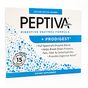 Peptiva Digestive Enzyme Supplement + ProDigest - Helps with Bloating, Gas, Constipation - 15 Count