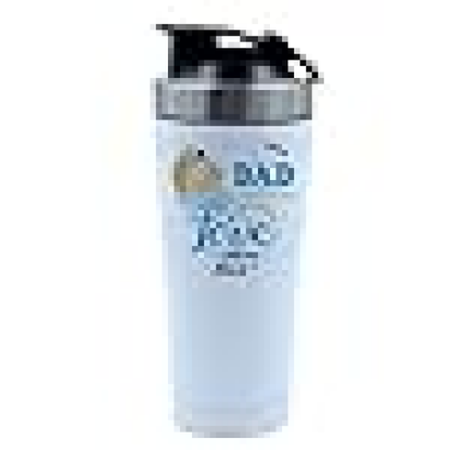 Dad I love You To The Moon And Back, Best Dad Gift From Son Or Daughter, 500ml Aluminium Shaker Bottle for Supplement Shakes - Easy Clean, Durable Cup. (wHITE)