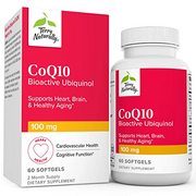Terry Naturally Bioactive Ubiquinol CoQ10, 100 mg - 60 Capsules - Bioactive Antioxidant - Beneficial for Heart, Brain, Liver, Kidneys & Oral Health - Lowers Risk of Oxidative Stress - 60 Servings