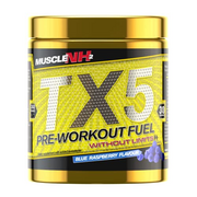 Muscle Nh2 TX5 Pre Workout Powder, Increase Energy, Support Mental Focus and Muscle Pump, Refreshing Flavours, Blue Raspberry Flavour, 360g, 30 Servings (Pack of 1)